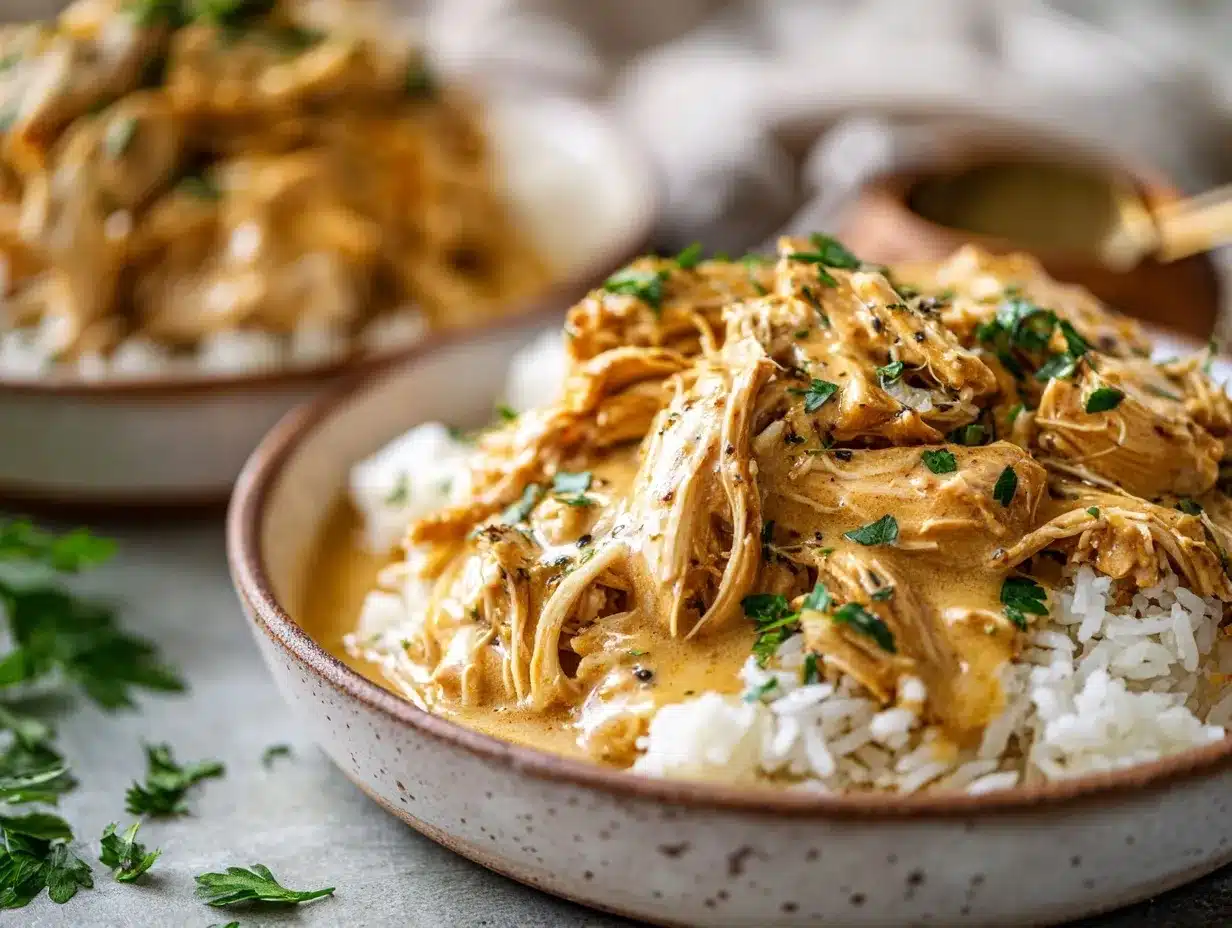Crockpot Chicken and Gravy preparation steps