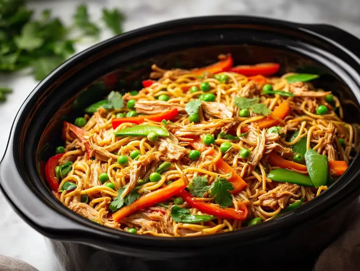 Crockpot Chicken Lo Mein preparation steps