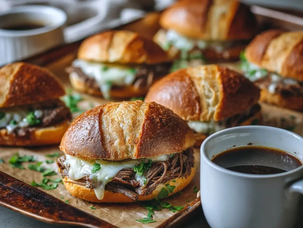 Crockpot French Dip Sandwiches - featured image