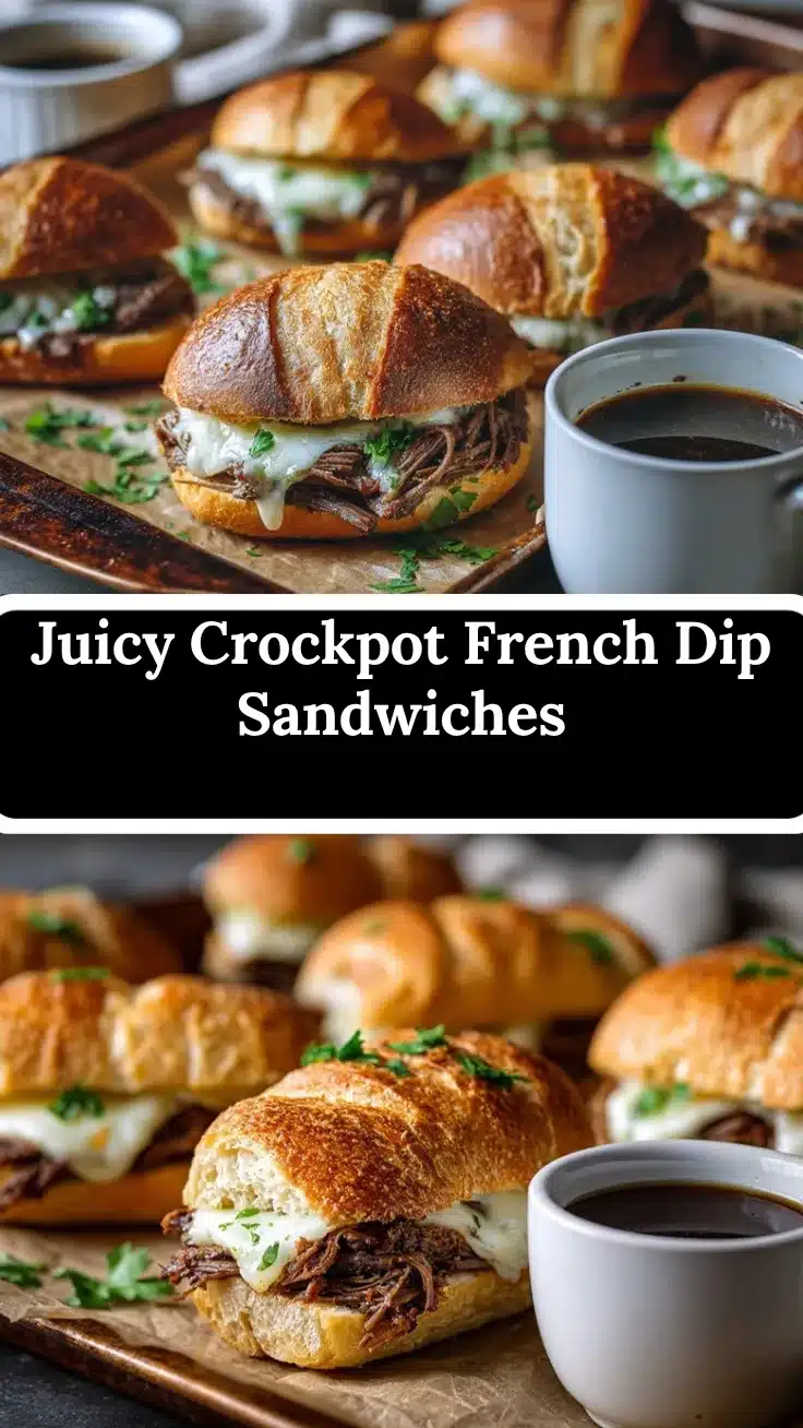 Crockpot French Dip Sandwiches recipe