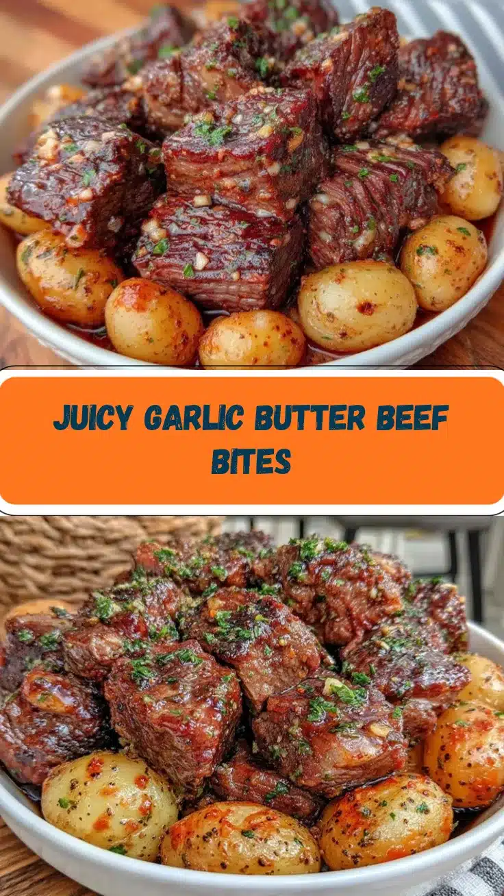 garlic butter beef bites recipe