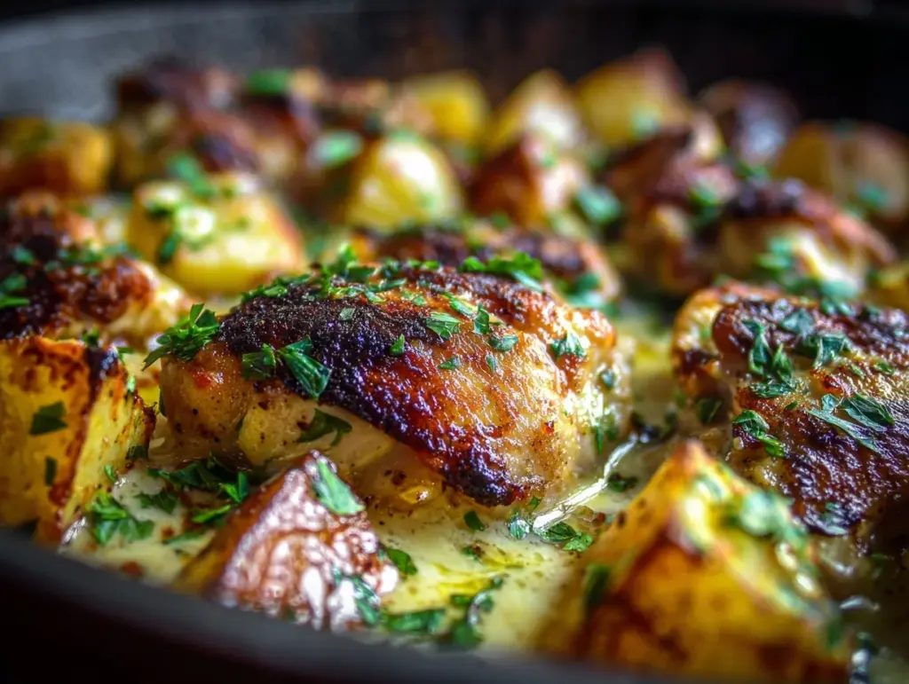 Garlic Parmesan Chicken and Potatoes - featured image