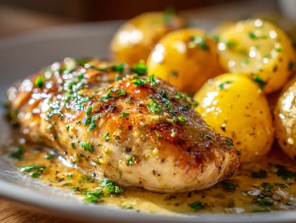 Garlic Parmesan Crockpot Chicken - featured image