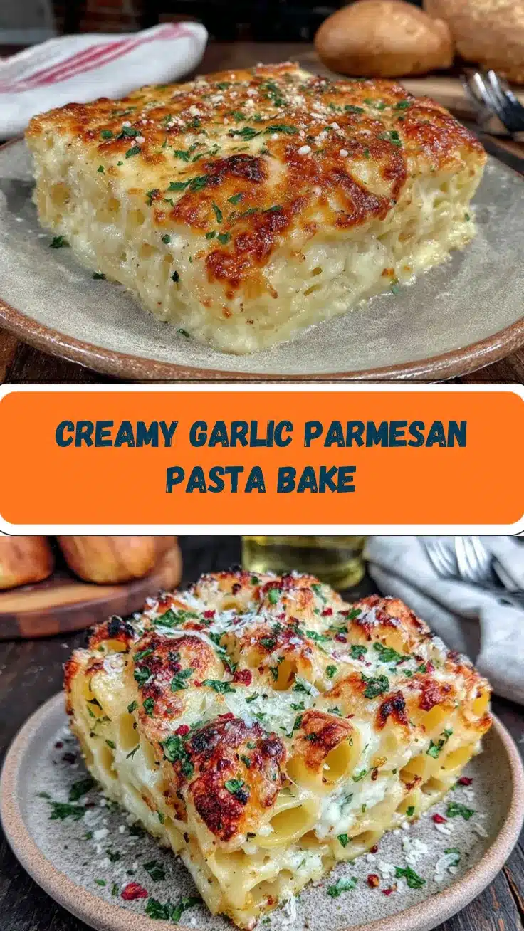 Garlic Parmesan Pasta Bake recipe