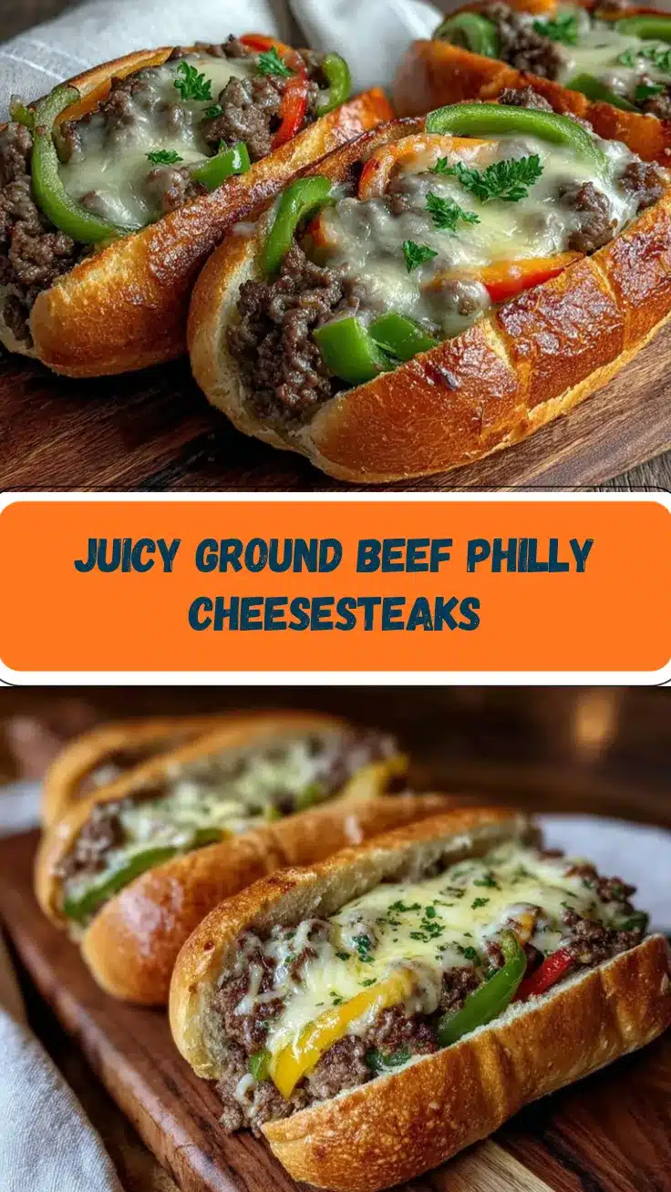 ground beef Philly cheesesteaks recipe