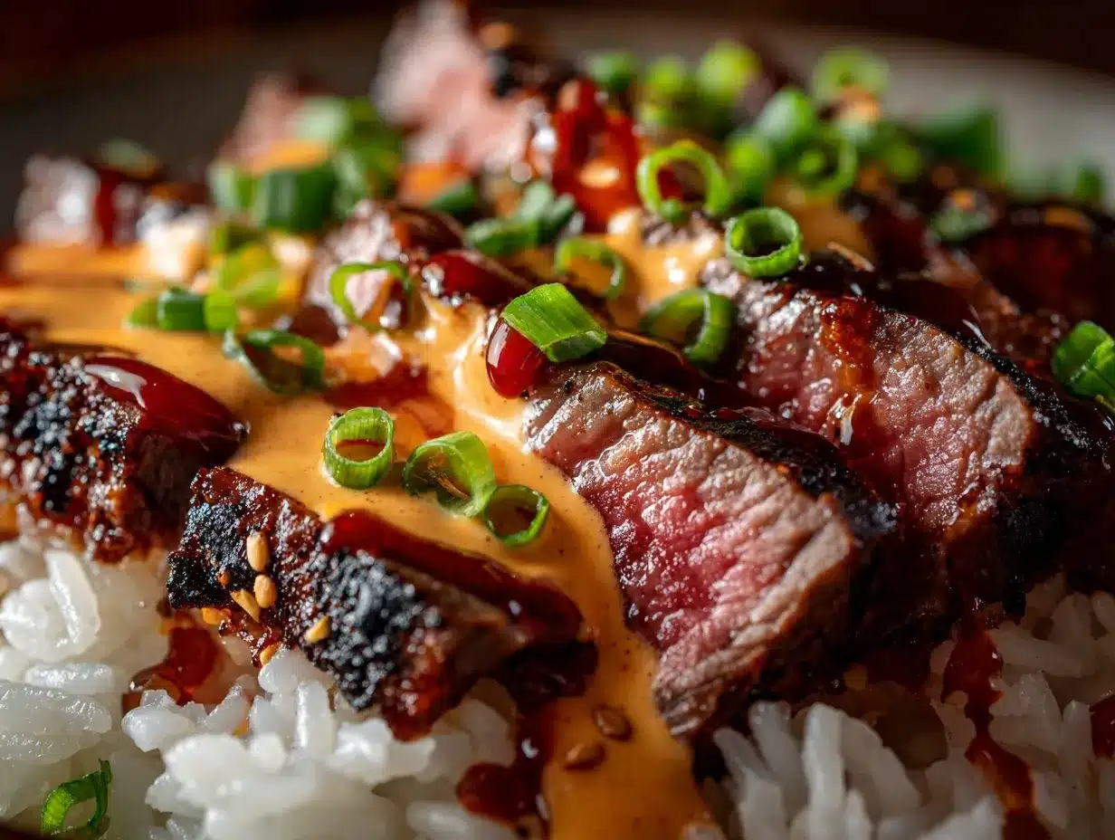 Korean BBQ Steak Rice Bowls preparation steps
