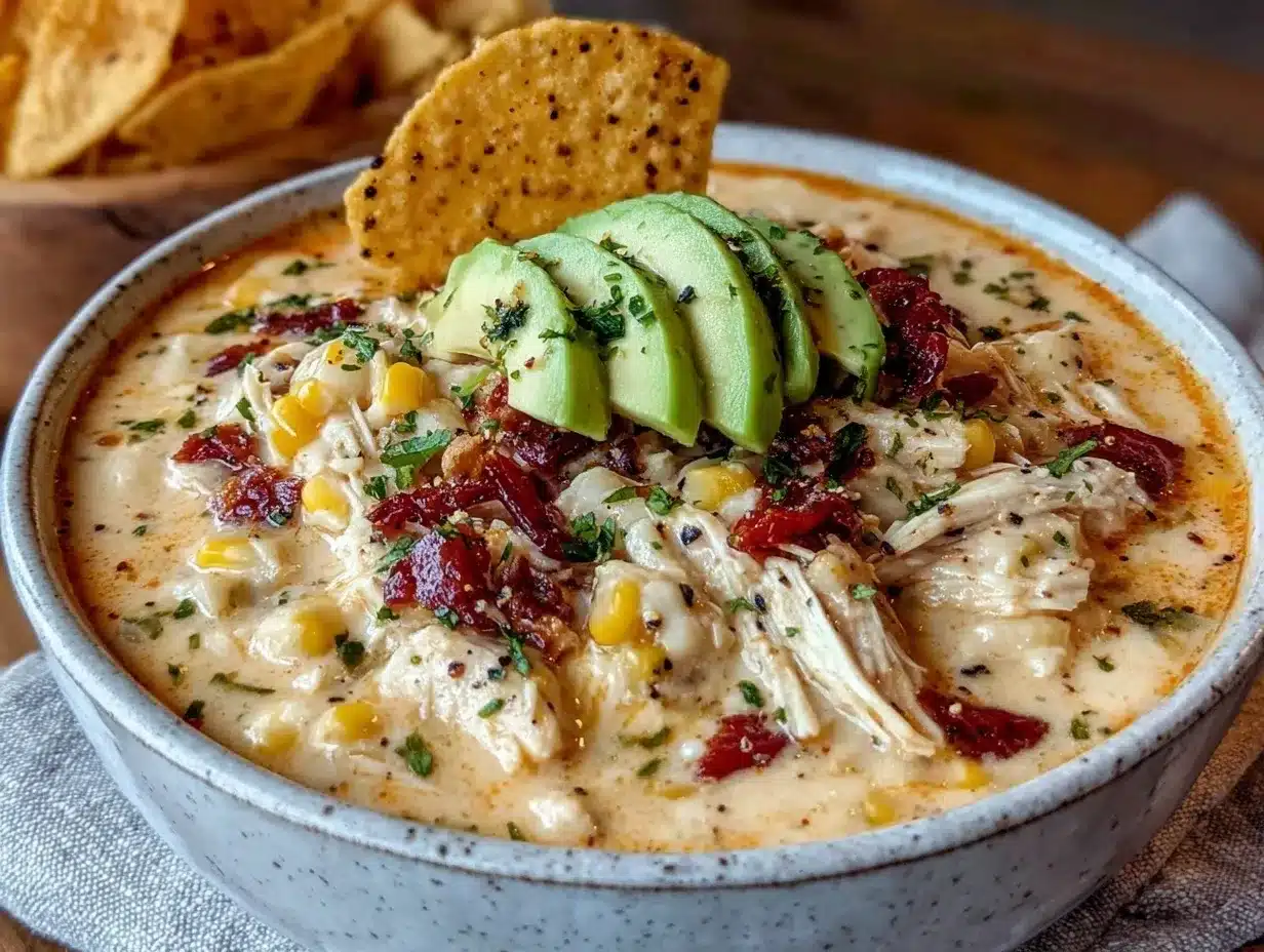 Mexican Street Corn White Chicken Chili preparation steps
