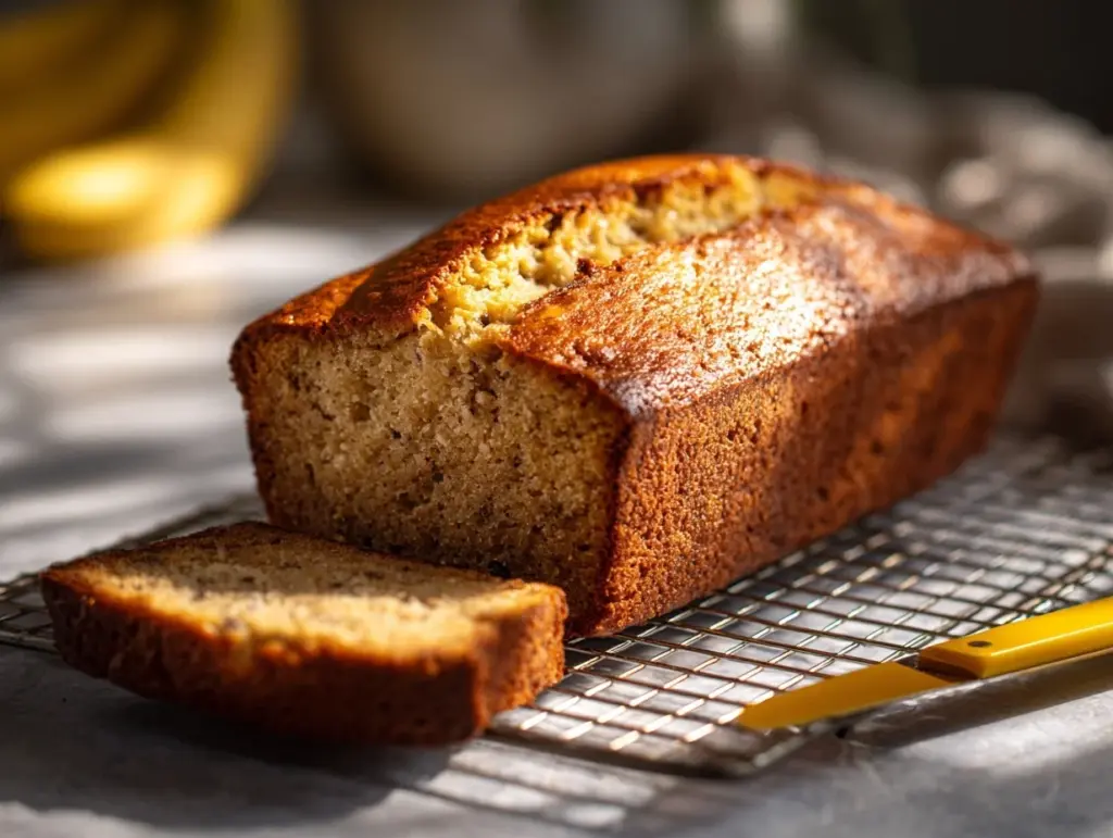 moist banana bread - featured image