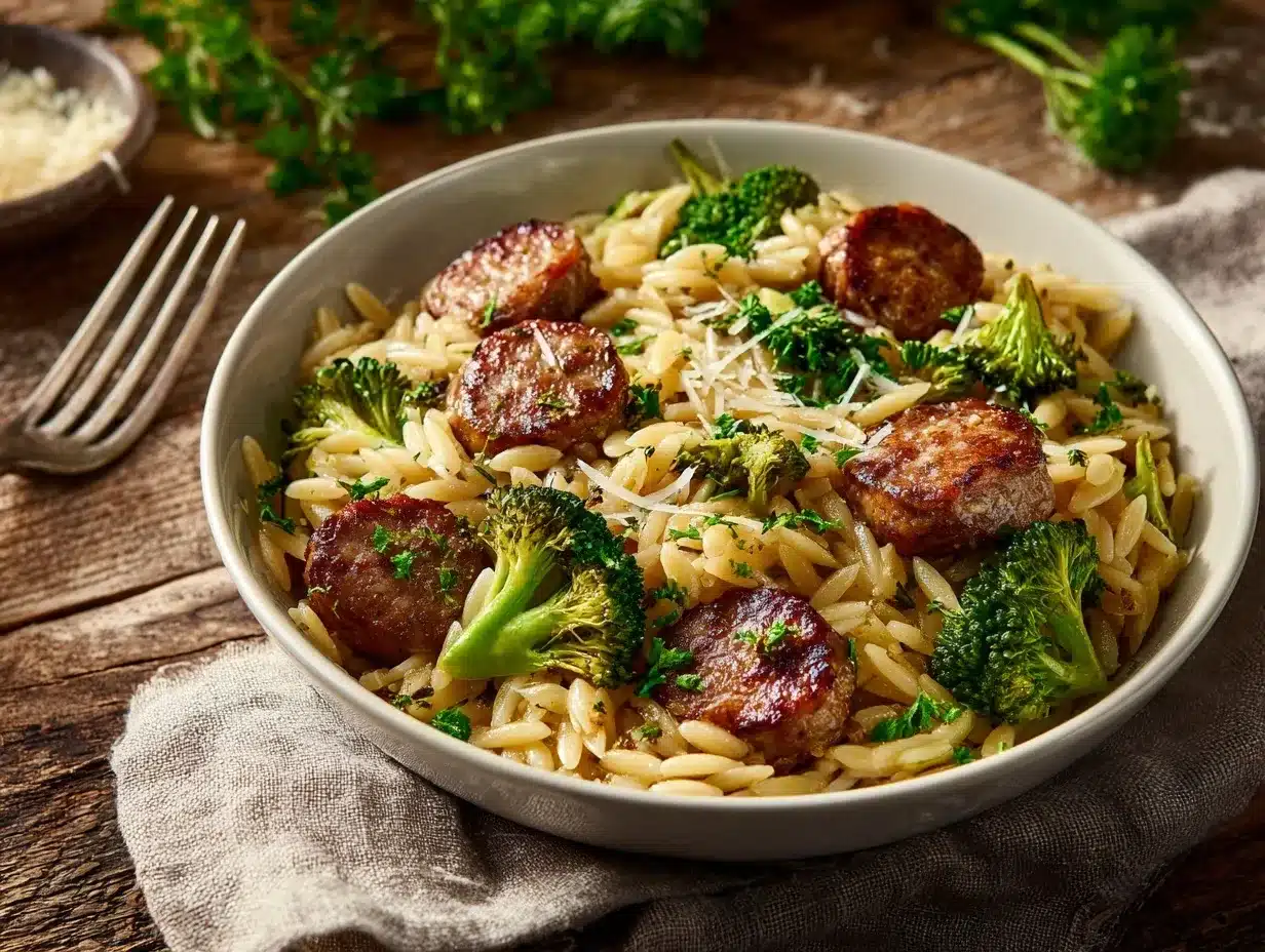one-pan orzo recipe preparation steps