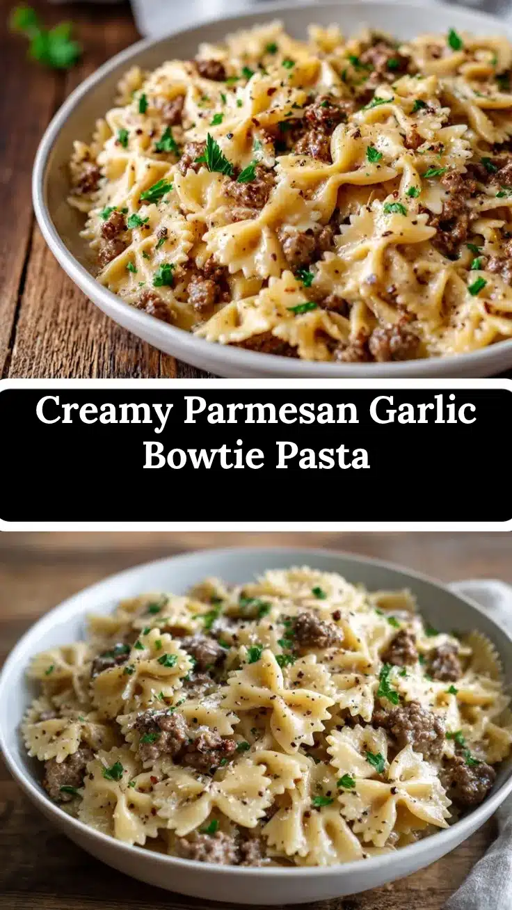Parmesan Garlic Bowtie Pasta recipe