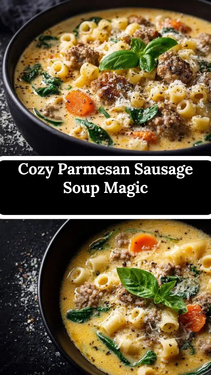 Parmesan Italian Sausage Ditalini Soup recipe