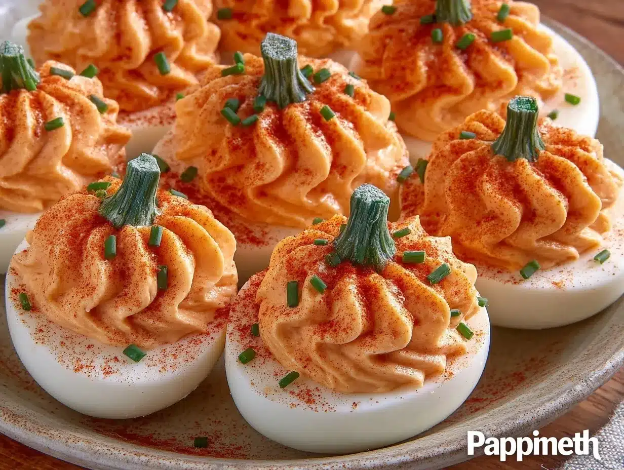 pumpkin deviled eggs preparation steps