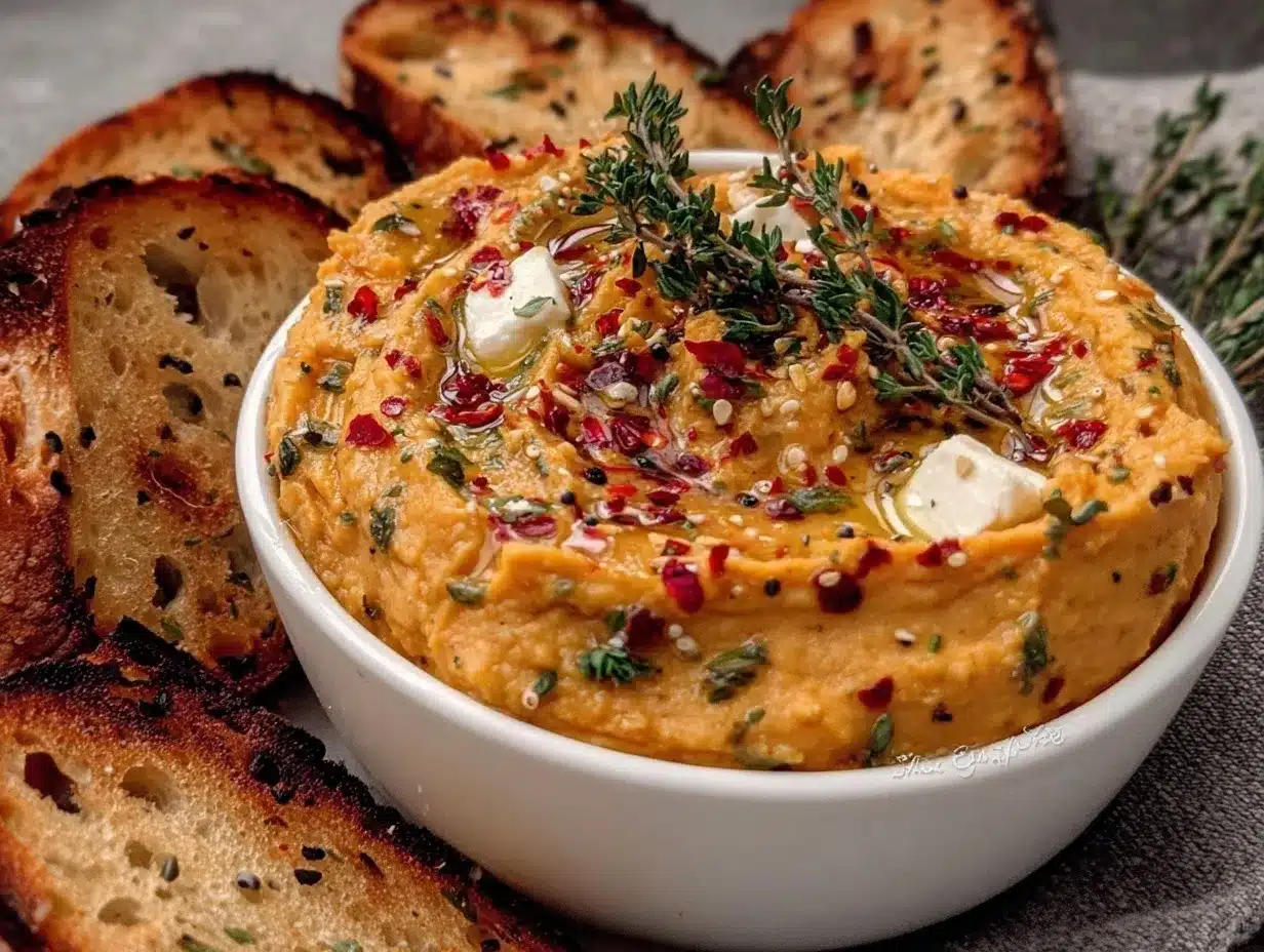 Pumpkin Whipped Feta Dip preparation steps