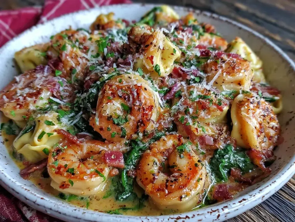 shrimp and spinach tortellini - featured image
