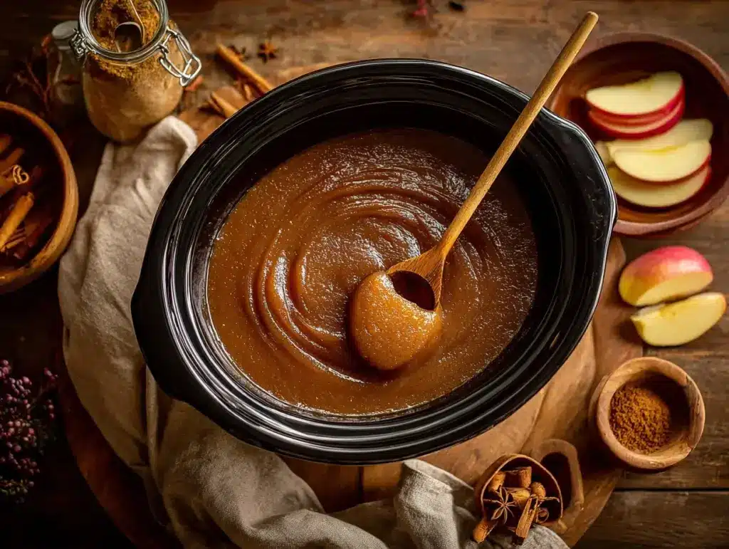 slow cooker apple butter - featured image