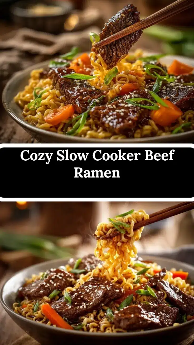 Slow Cooker Beef Ramen Noodles recipe
