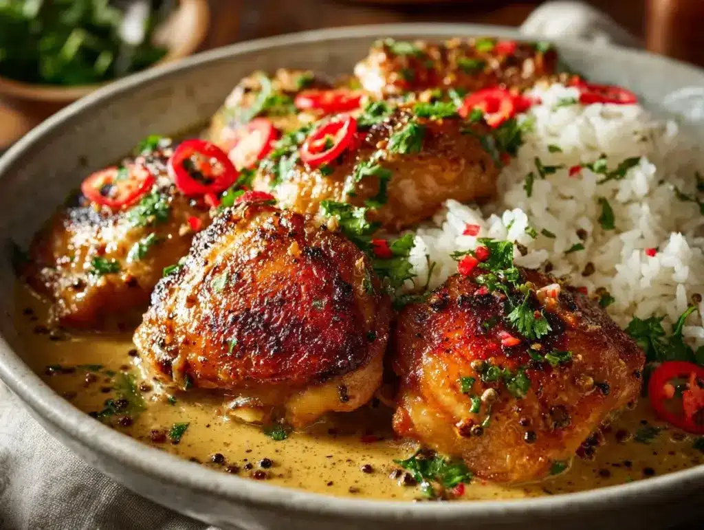 slow cooker garlic butter chicken - featured image