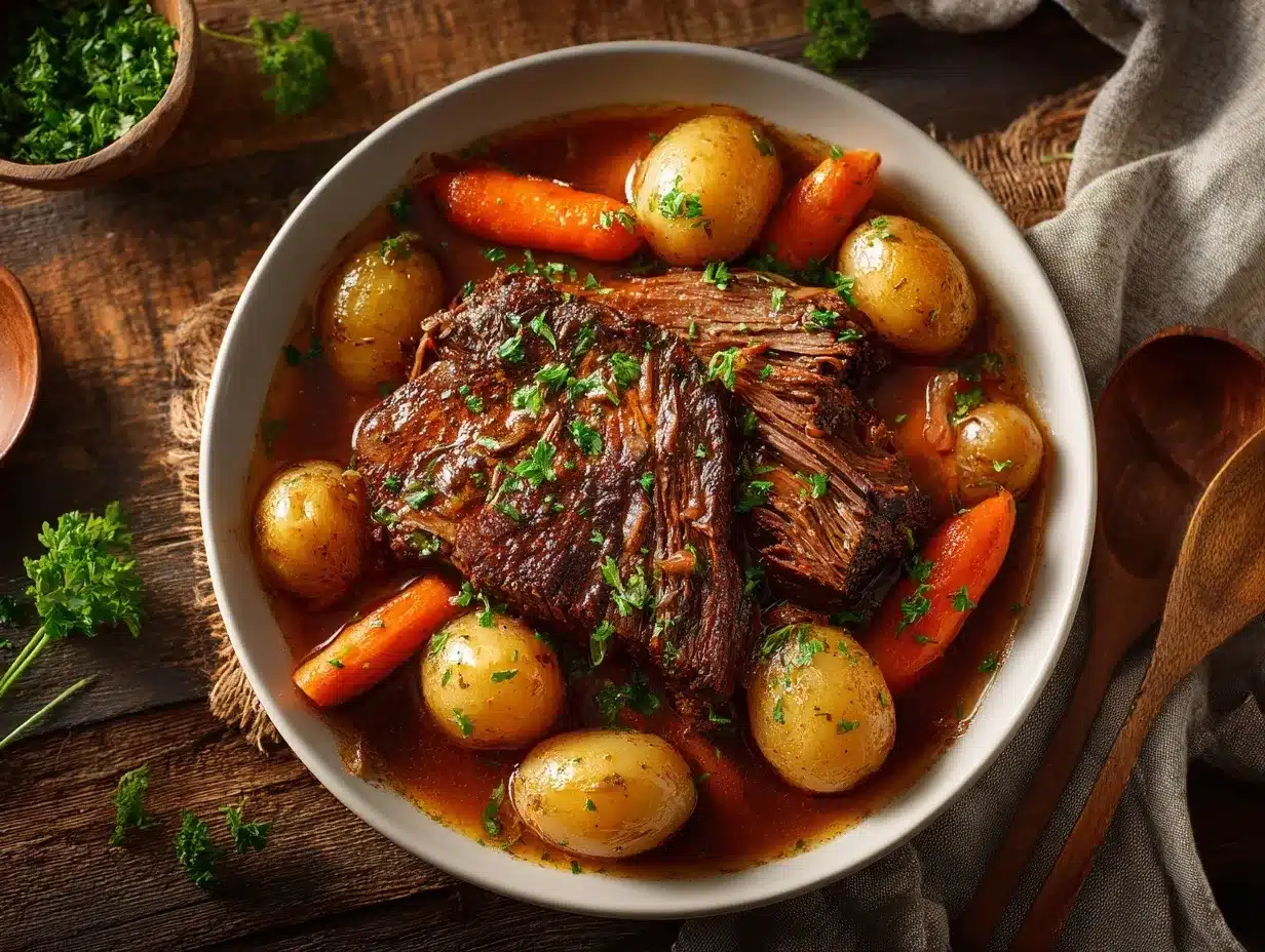 slow cooker pot roast preparation steps