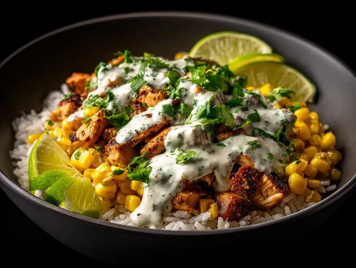 Street Corn Chicken Bowl preparation steps