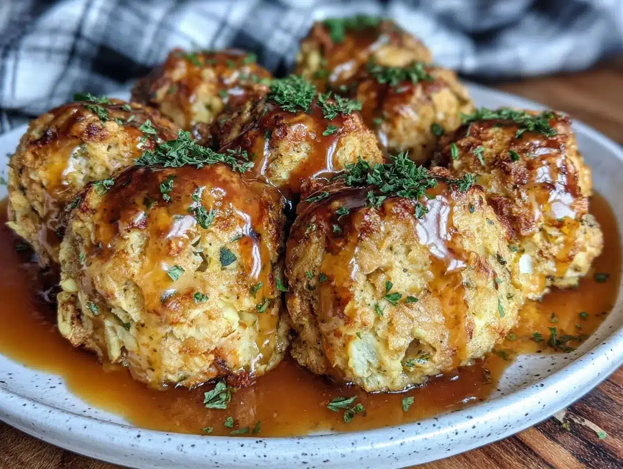 turkey stuffing balls preparation steps