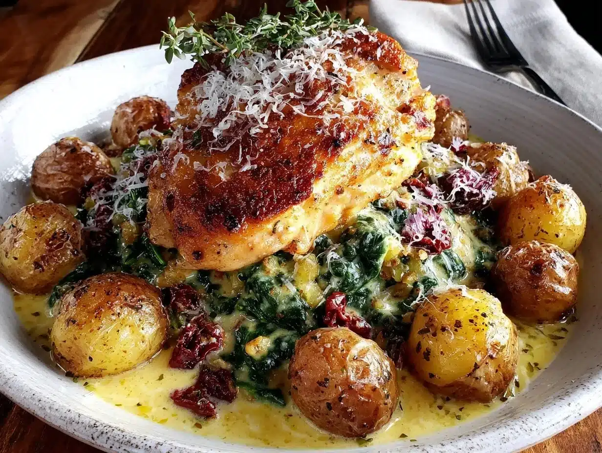 Tuscan chicken recipe preparation steps