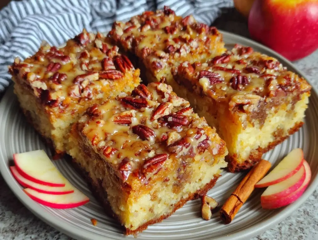 apple brownies with pecans - featured image