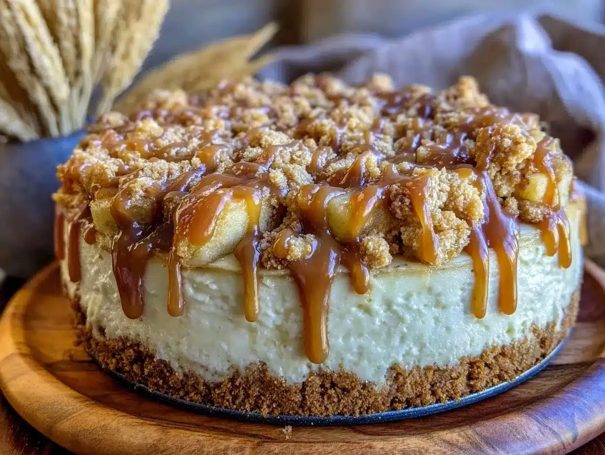 apple crumble cheesecake preparation steps