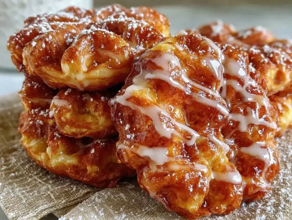 apple fritter waffle donuts - featured image
