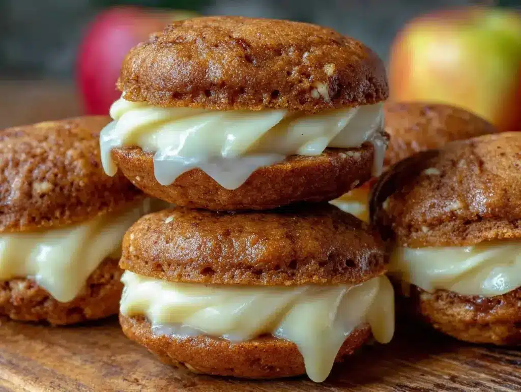 apple spice cake whoopie pies - featured image