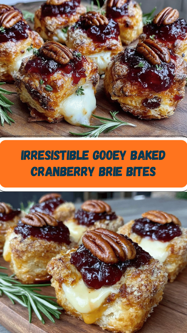 baked cranberry brie bites recipe