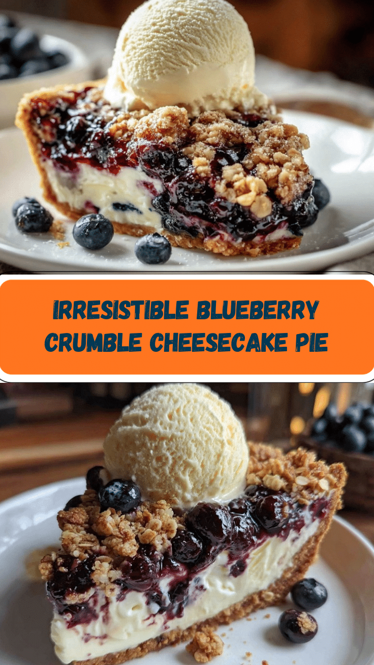 blueberry crumble cheesecake pie recipe