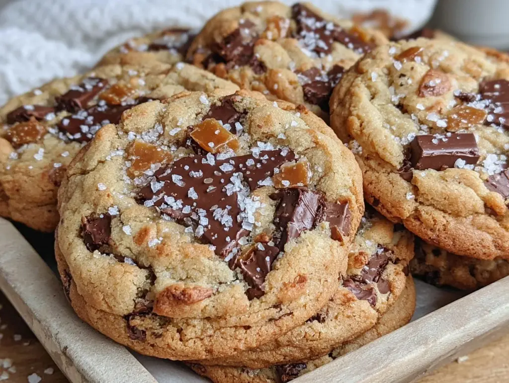 brown butter coffee toffee cookies - featured image