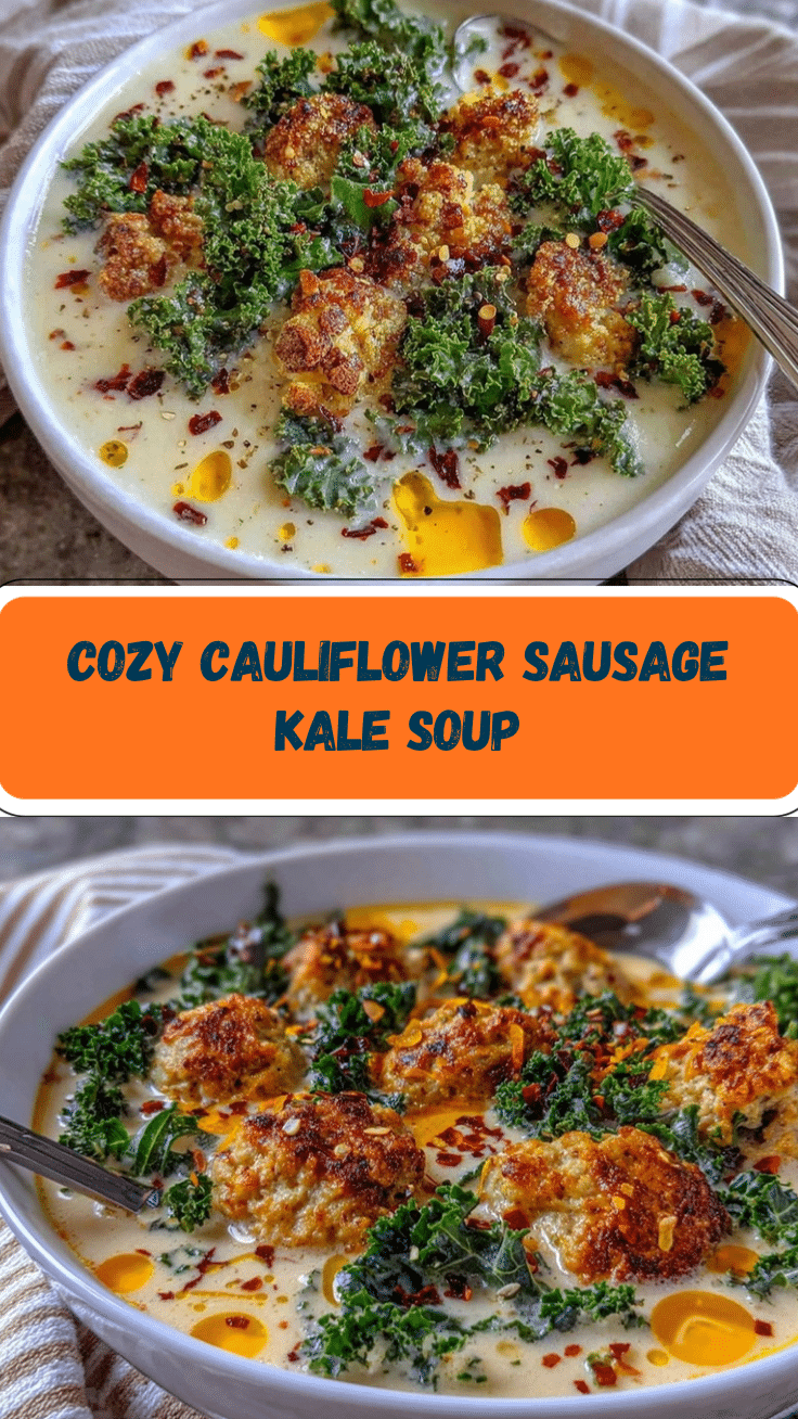 cauliflower sausage kale soup recipe