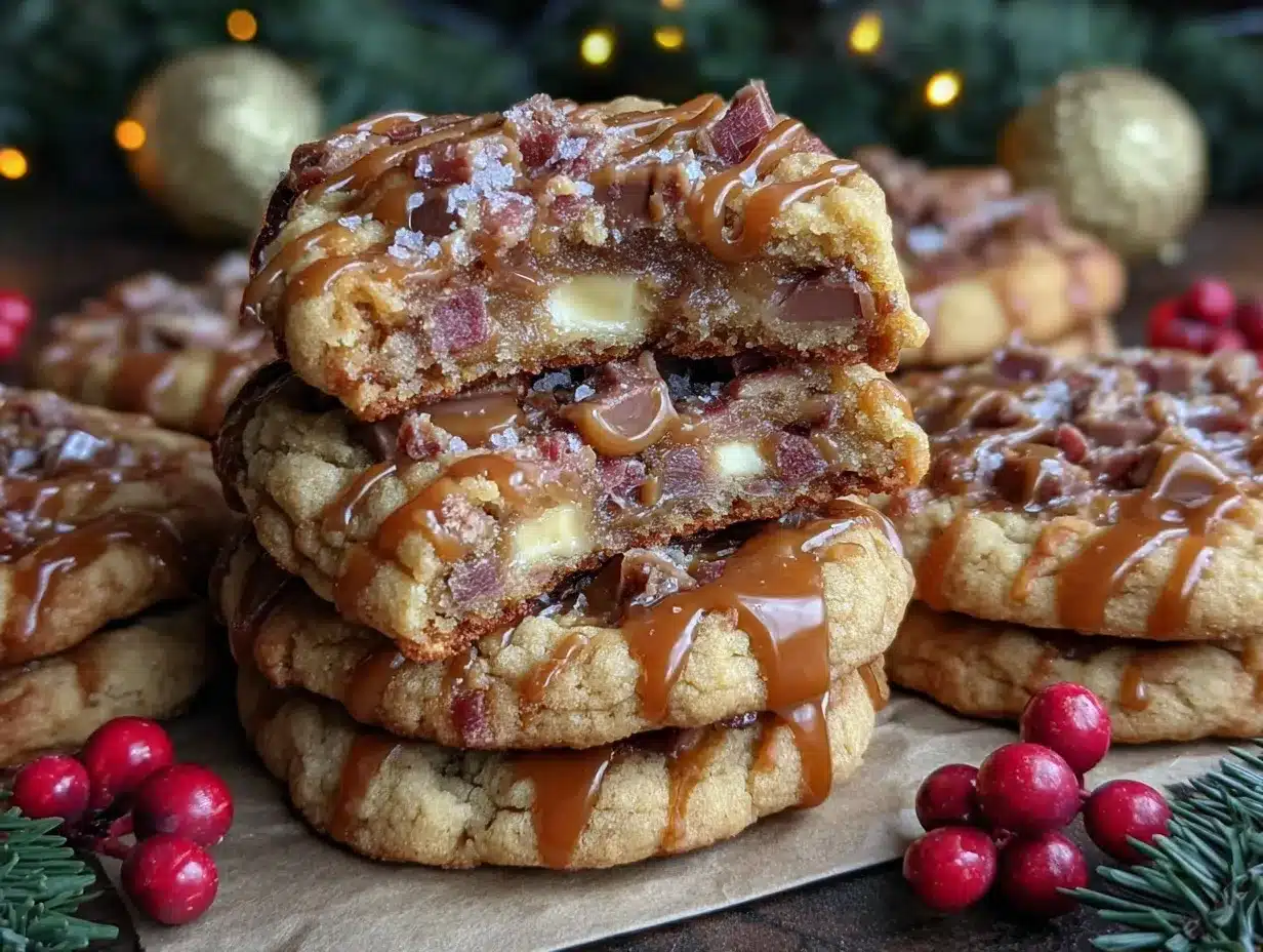 chewy salted caramel toffee cookies preparation steps