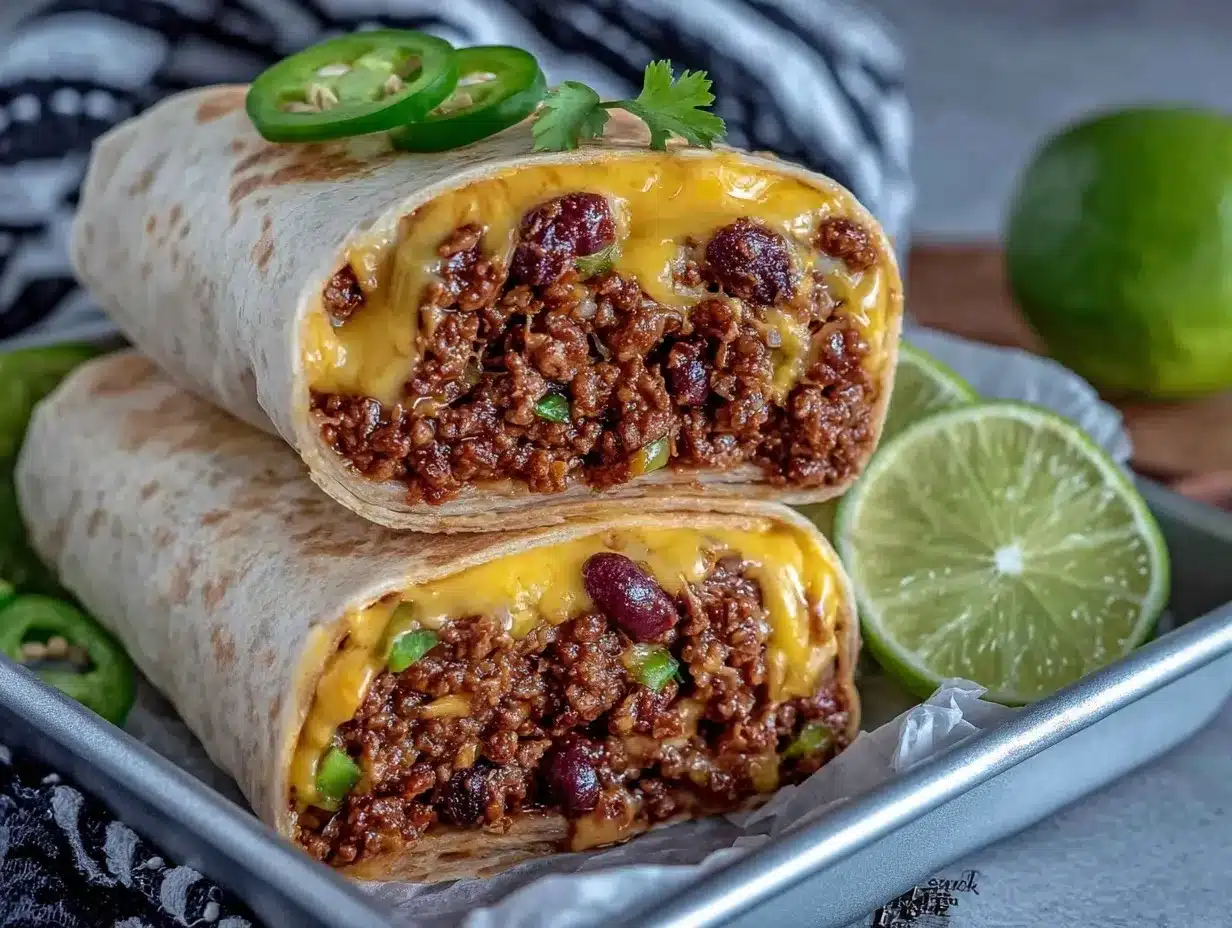 chili cheese burrito preparation steps