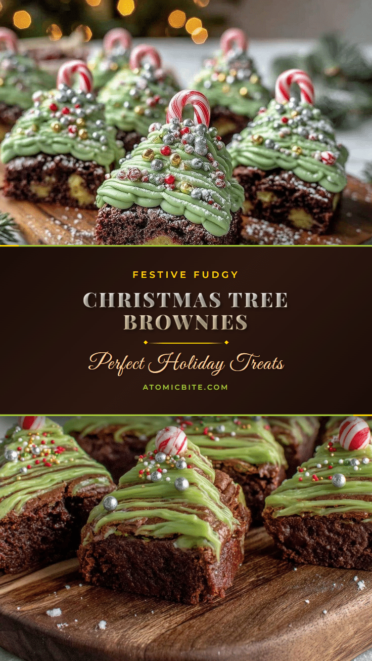 Christmas Tree Brownies recipe