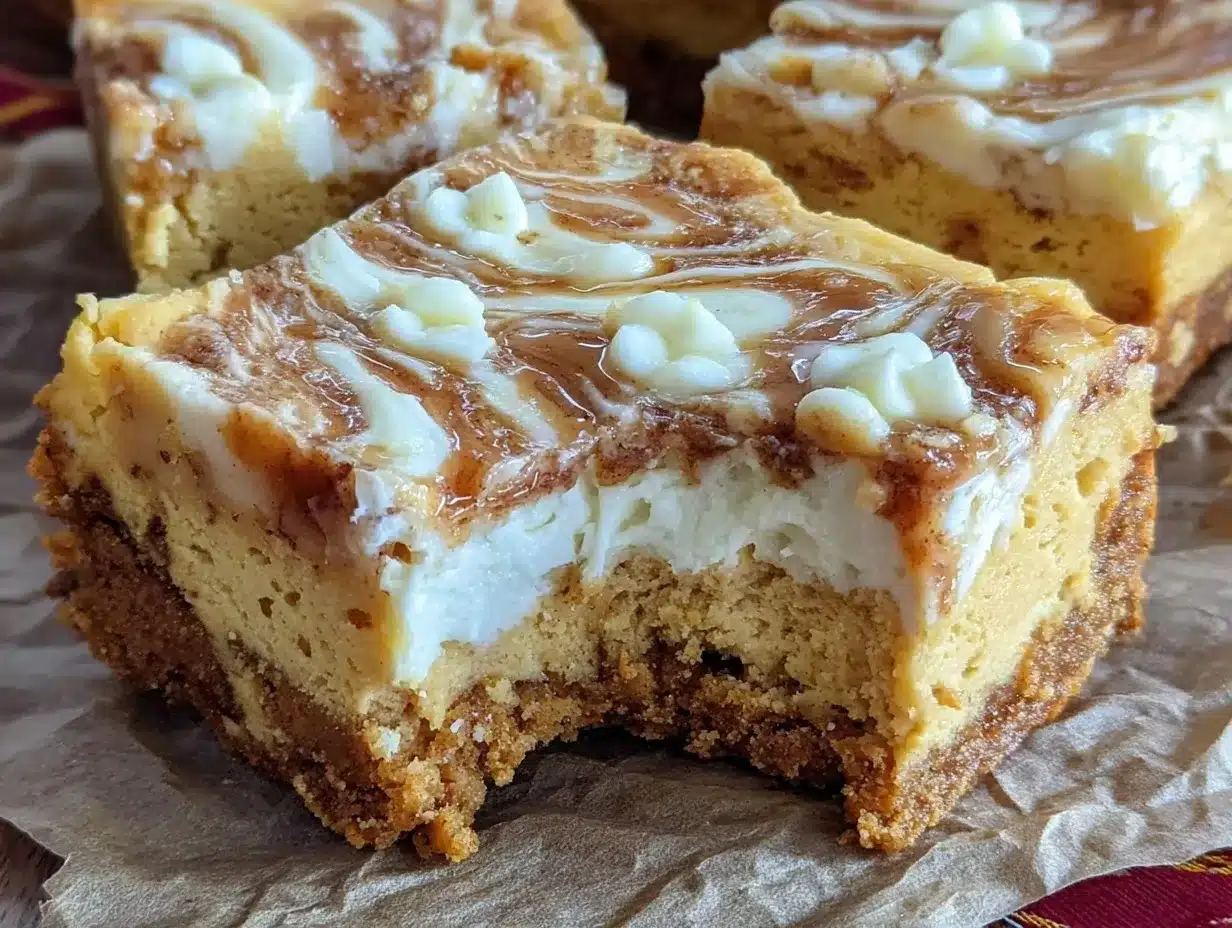 cinnamon roll cheesecake bars preparation steps