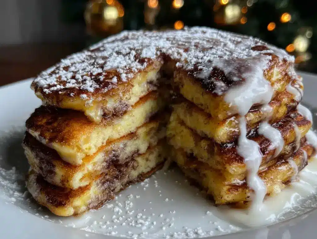 cinnamon roll pancakes - featured image