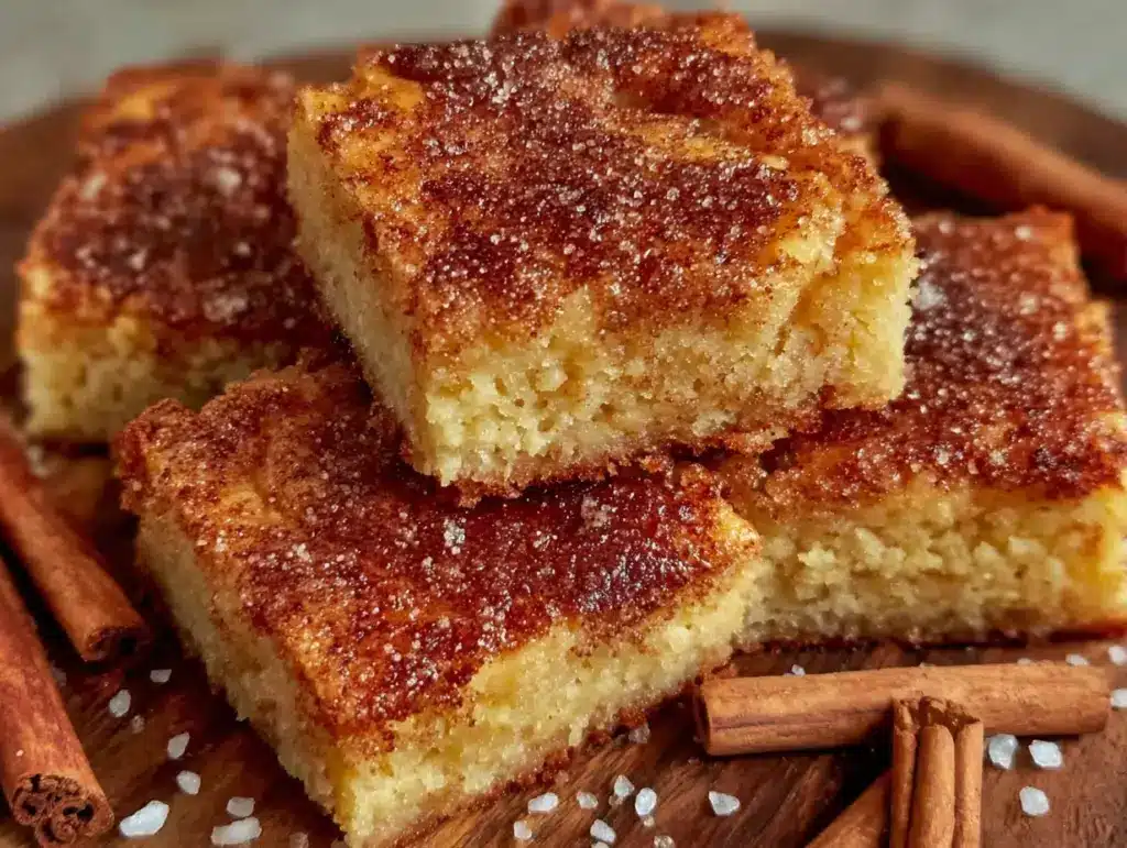 cinnamon sugar blondies - featured image