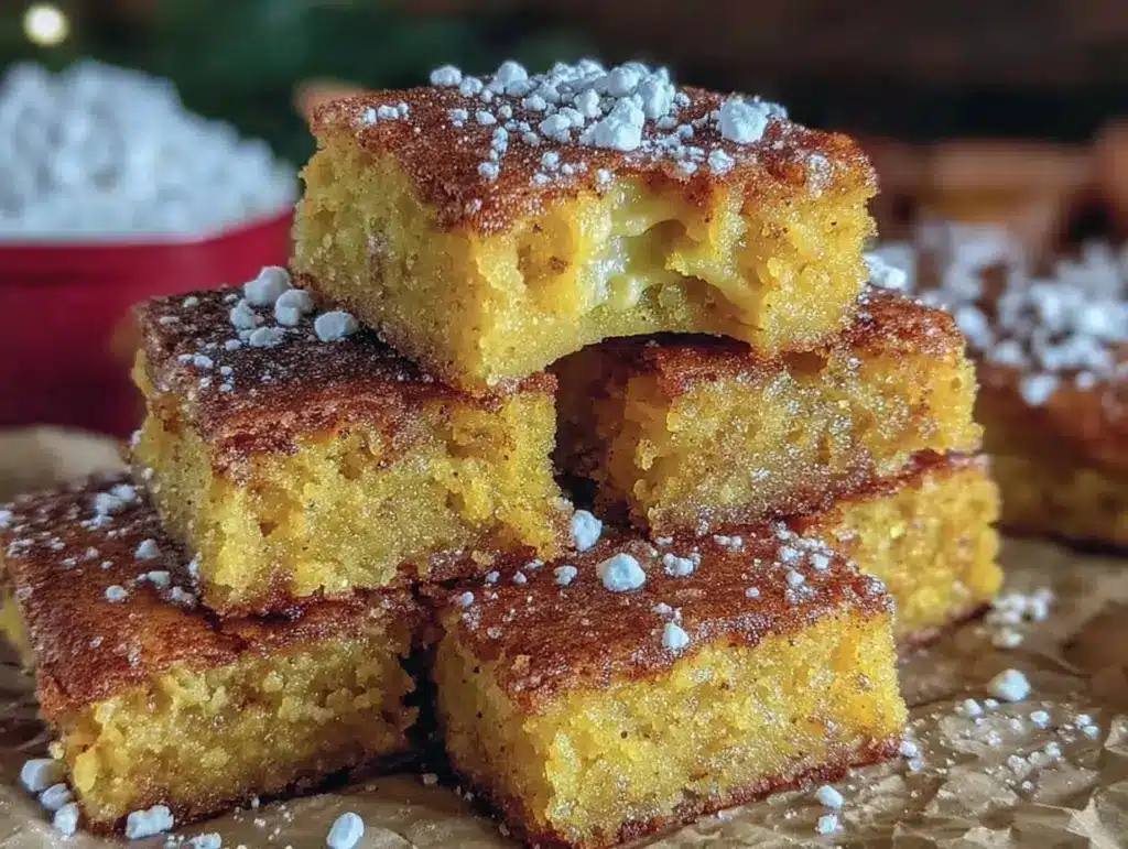 cinnamon sugar blondies - featured image
