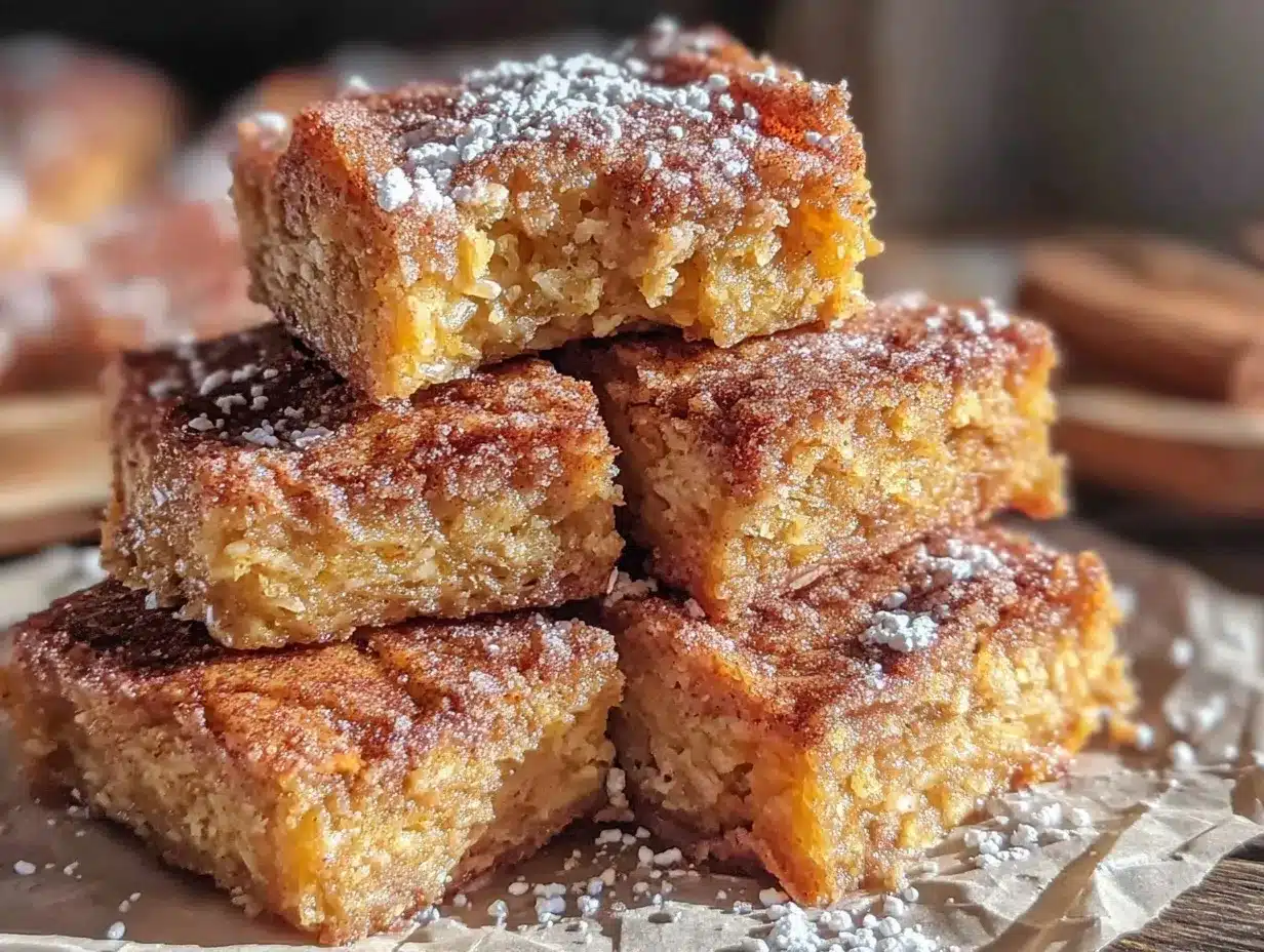 cinnamon sugar blondies preparation steps