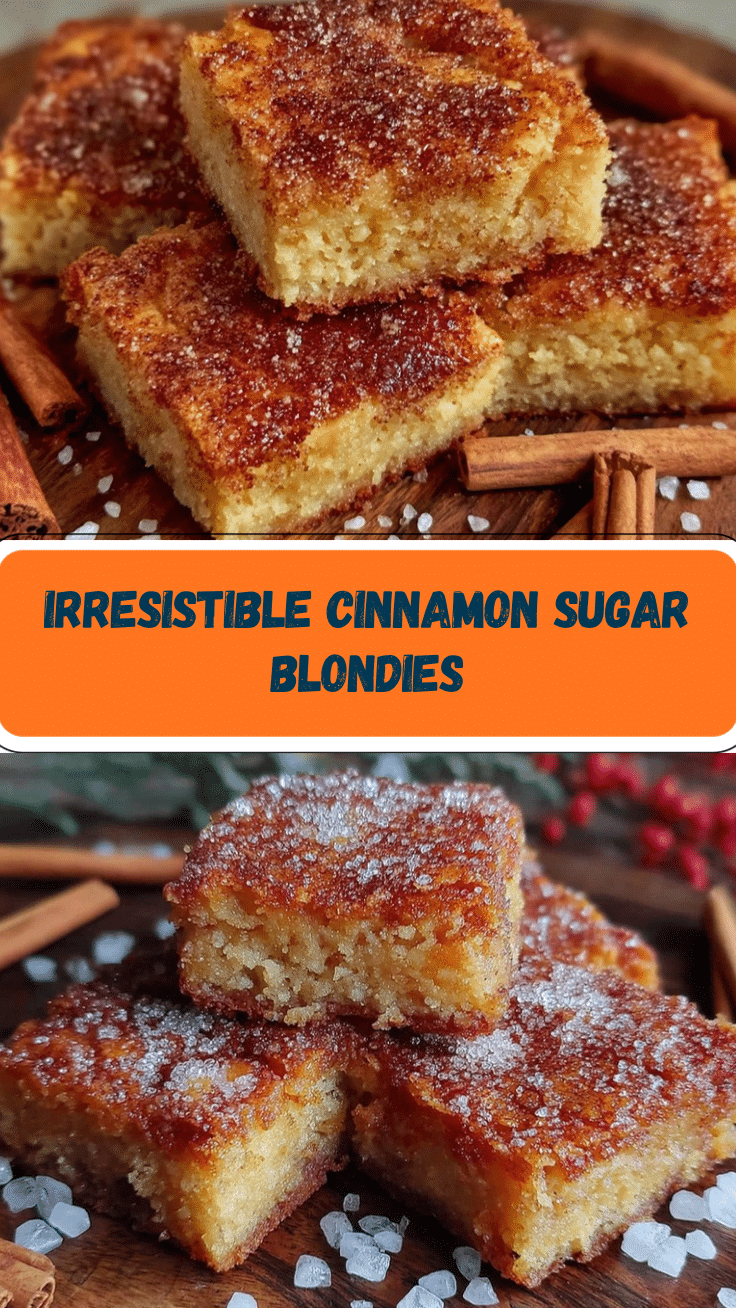 cinnamon sugar blondies recipe