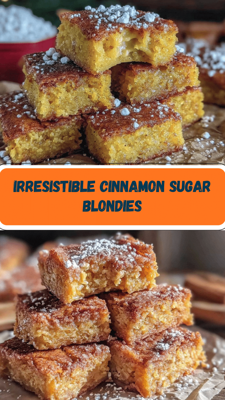 cinnamon sugar blondies recipe