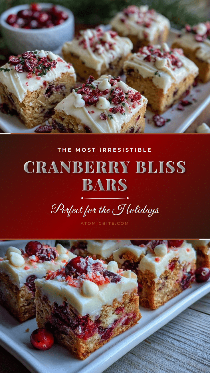 Cranberry Bliss Bars recipe