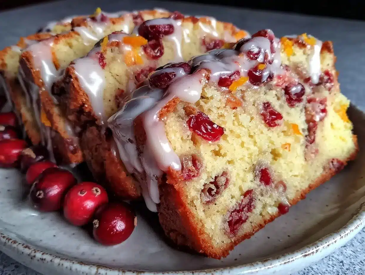 cranberry bread with orange glaze preparation steps