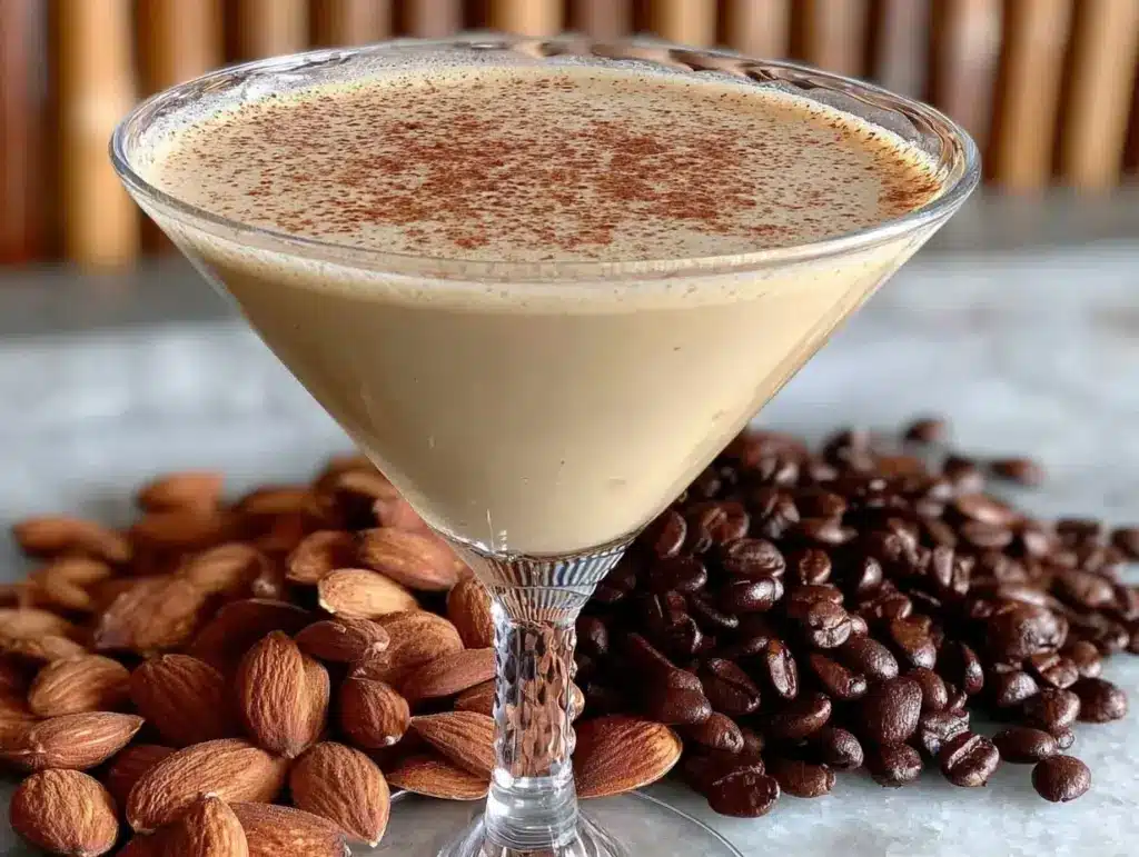 creamy almond cloud cocktail - featured image
