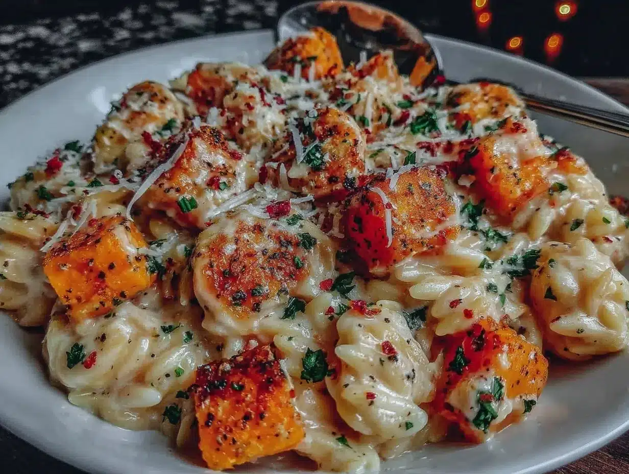 creamy butternut squash orzo preparation steps