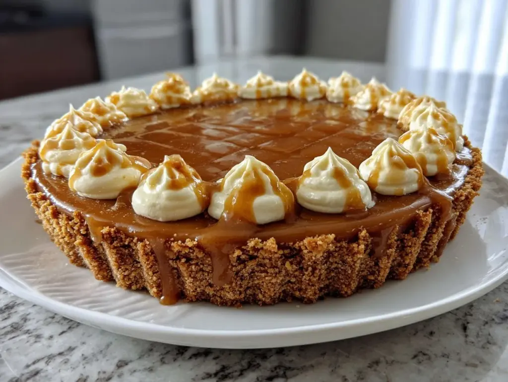 creamy butterscotch pie - featured image