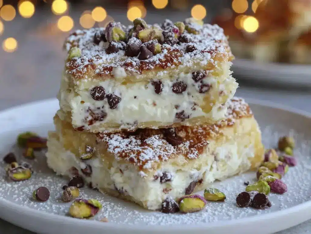 creamy cannoli squares - featured image