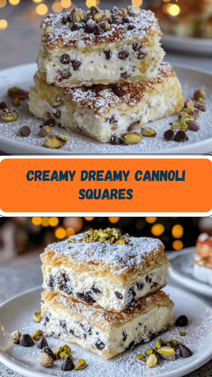 creamy cannoli squares recipe